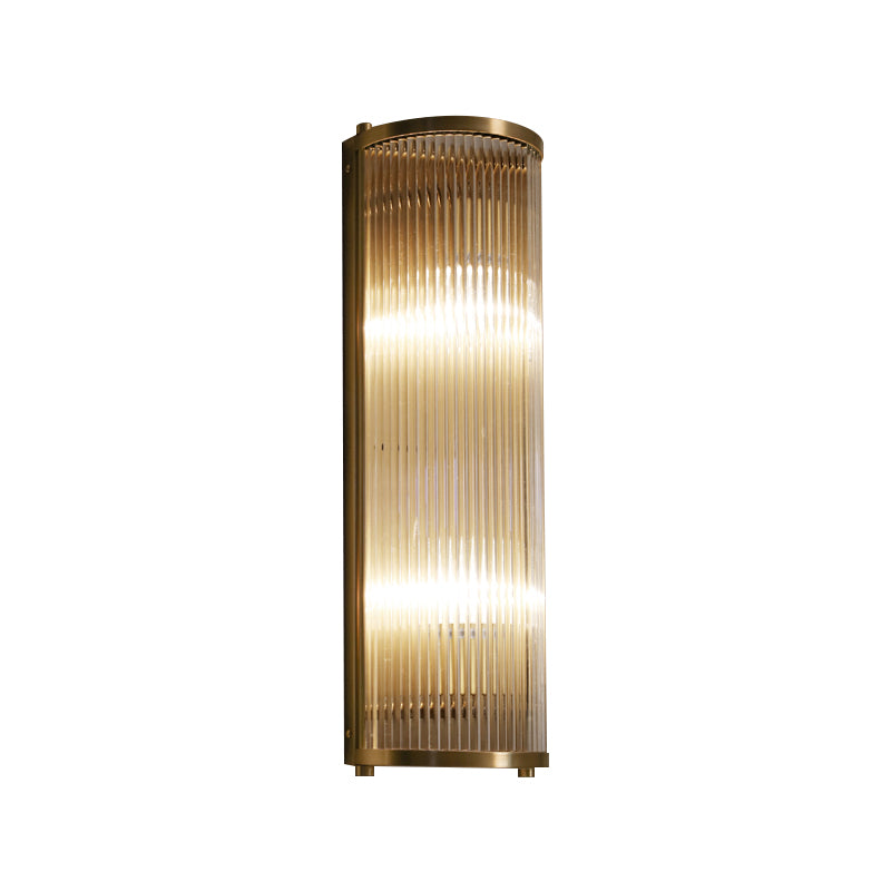 Brass/Black Finish Semi Cylindrical Wall Light Mid-Century Metal 1/2-Head Wall Mounted Light Fixture Clearhalo 'Wall Lamps & Sconces' 'Wall Lights' Lighting' 265564