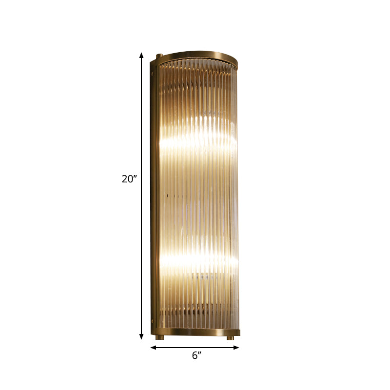 Brass/Black Finish Semi Cylindrical Wall Light Mid-Century Metal 1/2-Head Wall Mounted Light Fixture Clearhalo 'Wall Lamps & Sconces' 'Wall Lights' Lighting' 265565