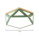 Modern Geometric Acrylic Flush Light 16.5"/20.5" W LED Gray/Green/White Ceiling Flush Mount for Bedroom, Warm/White/Natural/3 Color Light Clearhalo 'Ceiling Lights' 'Close To Ceiling Lights' 'Close to ceiling' 'Flush mount' Lighting' 266206