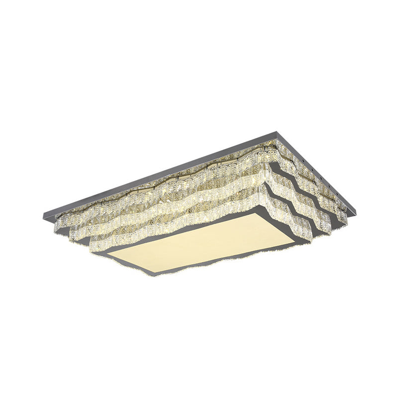 LED Flushmount Lighting Modern Crystal Ceiling Flush Mount in Cognac for Living Room Clearhalo 'Ceiling Lights' 'Close To Ceiling Lights' 'Close to ceiling' 'Flush mount' Lighting' 266346