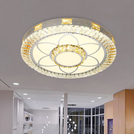 Flower Bedroom Flush Mount Modern Style Crystal LED White Flush Mounted Ceiling Light White Clearhalo 'Ceiling Lights' 'Close To Ceiling Lights' 'Close to ceiling' 'Flush mount' Lighting' 266767