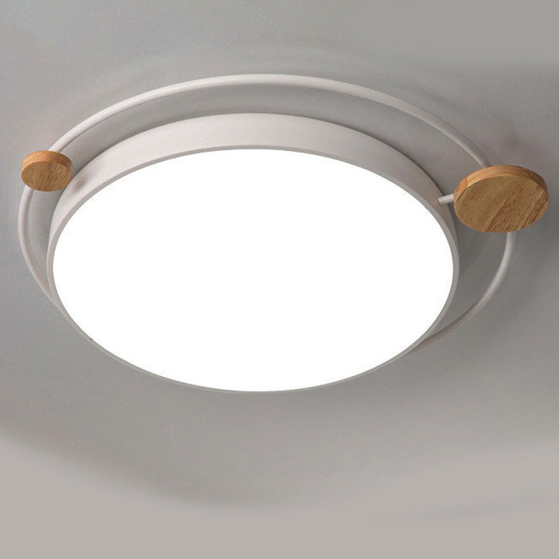 Modernist Round Ceiling Mounted Light Acrylic 16"/19.5"/23.5" W LED Bedroom Gray/White Flush Light in Natural/3 Color Light White Remote Control Stepless Dimming Clearhalo 'Ceiling Lights' 'Close To Ceiling Lights' 'Close to ceiling' 'Flush mount' Lighting' 266938