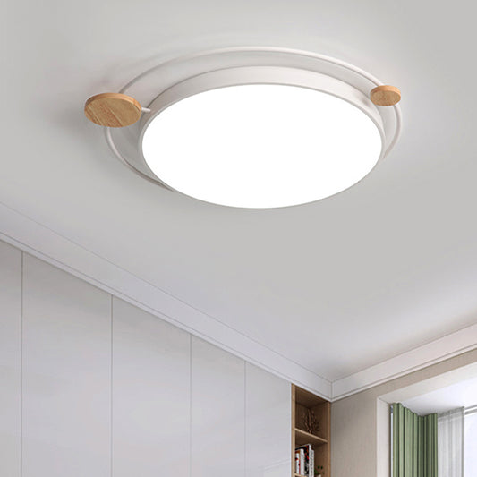 Modernist Round Ceiling Mounted Light Acrylic 16"/19.5"/23.5" W LED Bedroom Gray/White Flush Light in Natural/3 Color Light White Natural Clearhalo 'Ceiling Lights' 'Close To Ceiling Lights' 'Close to ceiling' 'Flush mount' Lighting' 266939