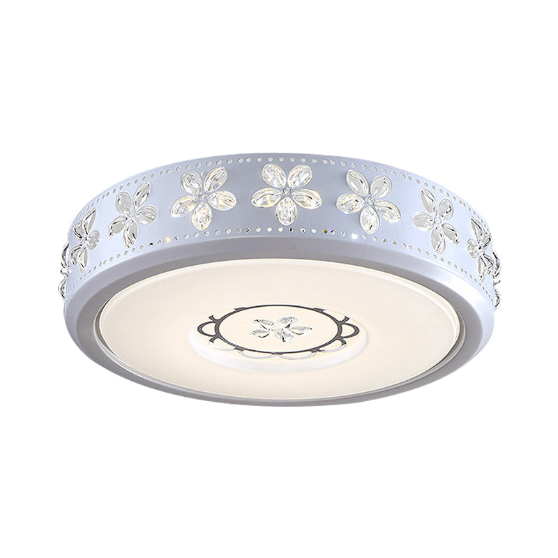 12"/16.5"/20.5" W White Flower Flush Mount Simple Acrylic LED Living Room Flush Light in White/3 Color/Fourth Gear Light Clearhalo 'Ceiling Lights' 'Close To Ceiling Lights' 'Close to ceiling' 'Flush mount' Lighting' 267300