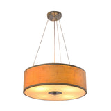 Contemporary Drum Hanging Light Bamboo 1 Bulb Ceiling Pendant Lamp in Wood with Recessed Diffuser Clearhalo 'Ceiling Lights' 'Pendant Lights' 'Pendants' Lighting' 268111