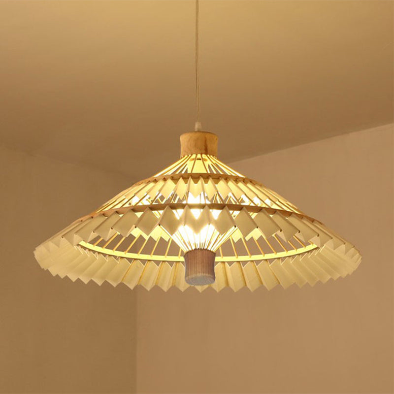 Tapered Pendant Lighting Tradition Bamboo 1 Bulb 19.5"/23.5" Wide Beige Hanging Lamp Kit Beige 23.5" Clearhalo 'Ceiling Lights' 'Pendant Lights' 'Pendants' Lighting' 268157_517fdf39-2a13-419e-9ceb-c88238820e16