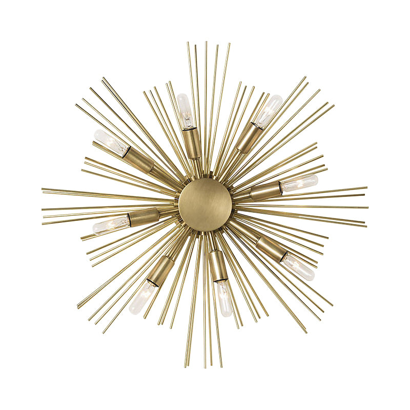 Sputnik Wall Sconce Contemporary Metal 8-Head Gold Finish Wall Mounted Light Fixture Clearhalo 'Wall Lamps & Sconces' 'Wall Lights' Lighting' 268379