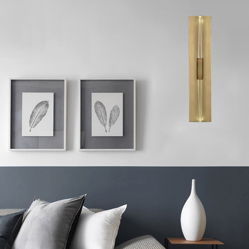 1 Light Tubular Wall Lamp Simplicity Hand Paint Black/Gold Metallic Wall Mounted Lighting Clearhalo 'Wall Lamps & Sconces' 'Wall Lights' Lighting' 268419