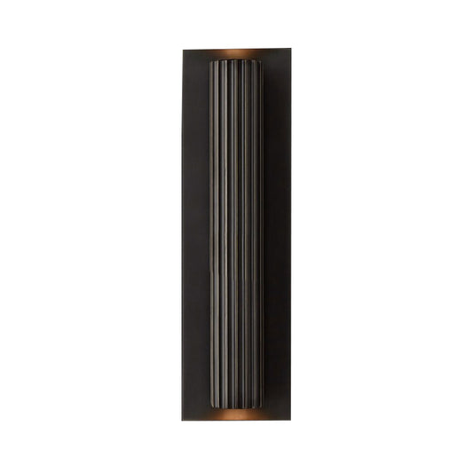 Metallic Gold/Black Finish Wall Light 2 Heads Ribbed Tubular Contemporary Indoor Wall Sconce Clearhalo 'Wall Lamps & Sconces' 'Wall Lights' Lighting' 268436