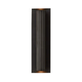 Metallic Gold/Black Finish Wall Light 2 Heads Ribbed Tubular Contemporary Indoor Wall Sconce Clearhalo 'Wall Lamps & Sconces' 'Wall Lights' Lighting' 268436