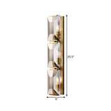 Black/Gold 3 Bulbs Flush Mount Wall Light Vintage Iron Rectangular Sconce Light Fixture Clearhalo 'Wall Lamps & Sconces' 'Wall Lights' Lighting' 268560