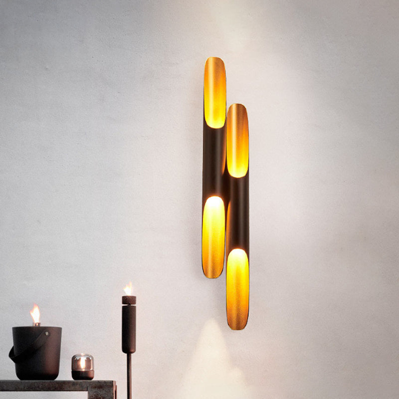 23.5"/27.5" Wide Pipe Wall Sconce Lamp Modern Metallic 1/2-Light Black Sconce Light Fixture for Living Room 2.0 Black Clearhalo 'Cast Iron' 'Glass' 'Industrial' 'Modern wall lights' 'Modern' 'Tiffany' 'Traditional wall lights' 'Wall Lamps & Sconces' 'Wall Lights' Lighting' 268628
