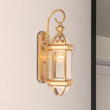 Curved Arm Metal Wall Light Retro 1 Head Brass Flush Mount Wall Sconce for Living Room Clearhalo 'Wall Lamps & Sconces' 'Wall Lights' Lighting' 268935