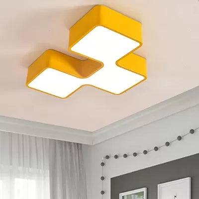 Modern Stylish Square Ceiling Light Acrylic Flush Mount Light for Kindergarten Nursing Room Clearhalo 'Ceiling Lights' 'Close To Ceiling Lights' 'Close to ceiling' 'Flush mount' Lighting' 26960