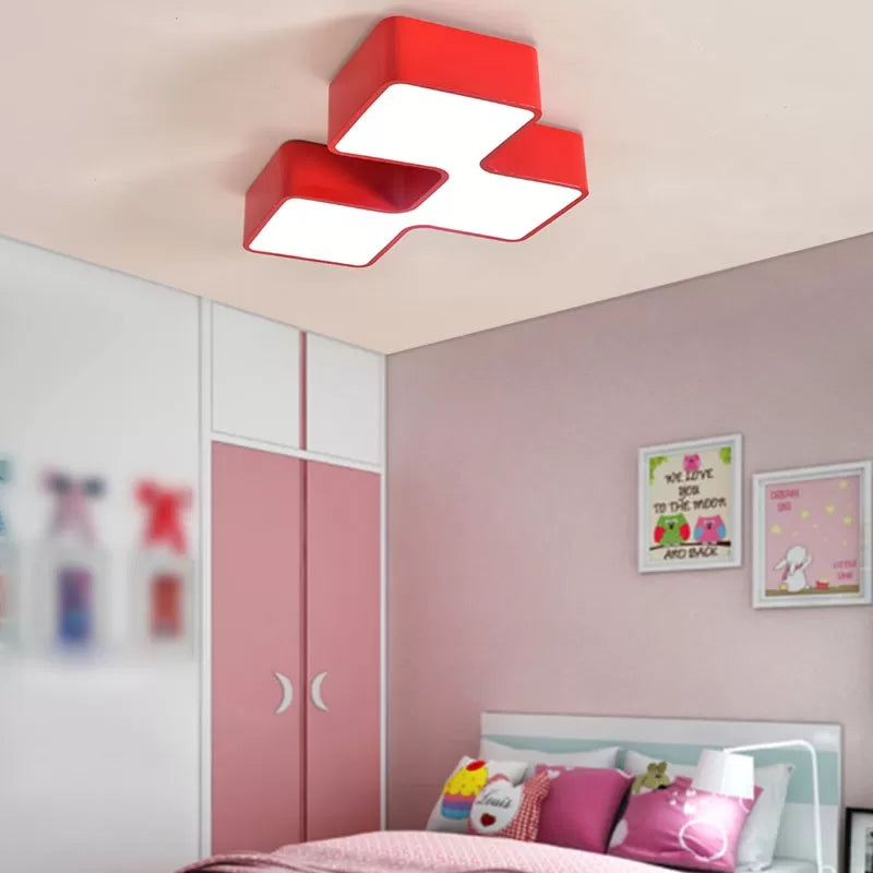 Modern Stylish Square Ceiling Light Acrylic Flush Mount Light for Kindergarten Nursing Room Clearhalo 'Ceiling Lights' 'Close To Ceiling Lights' 'Close to ceiling' 'Flush mount' Lighting' 26965