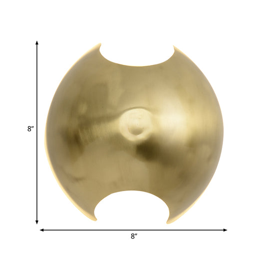 Colonial Globe Wall Mount Lighting Metal LED Wall Mounted Lamp in Gold for Bedroom Clearhalo 'Wall Lamps & Sconces' 'Wall Lights' Lighting' 270709