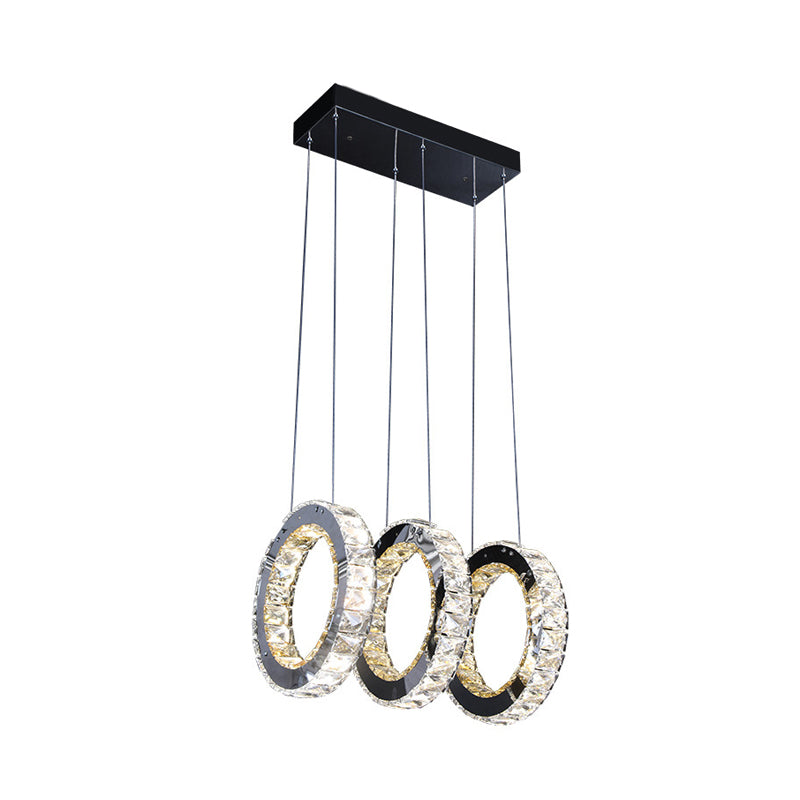 Round Living Room Cluster Pendant Crystal LED Contemporary Down Lighting Clearhalo 'Ceiling Lights' 'Modern Pendants' 'Modern' 'Pendant Lights' 'Pendants' Lighting' 272401