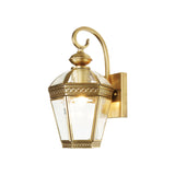 Geometric Metal Wall Sconce Traditional 1 Bulb Foyer Wall Mounted Light Fixture in Gold Clearhalo 'Wall Lamps & Sconces' 'Wall Lights' Lighting' 273154