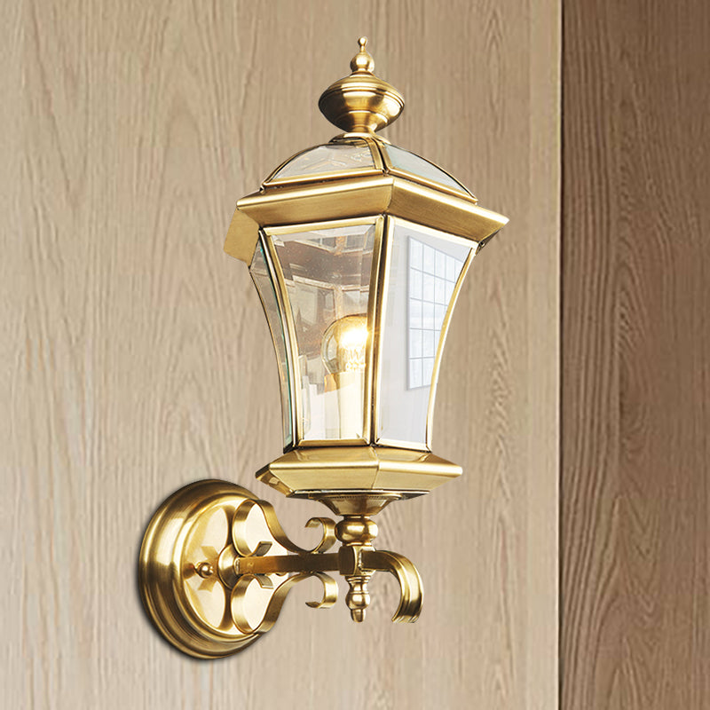 Metal Birdcage Sconce Light Traditionalism 1 Head Brass Living Room Wall Lighting Fixture Clearhalo 'Wall Lamps & Sconces' 'Wall Lights' Lighting' 273341