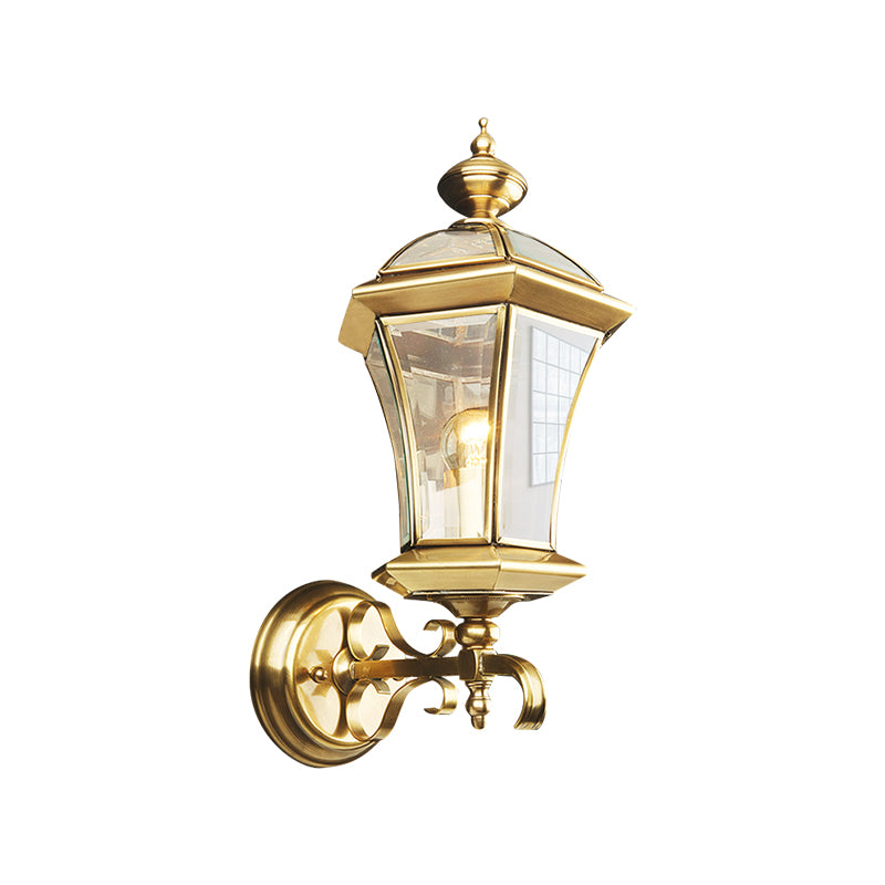 Metal Birdcage Sconce Light Traditionalism 1 Head Brass Living Room Wall Lighting Fixture Clearhalo 'Wall Lamps & Sconces' 'Wall Lights' Lighting' 273343