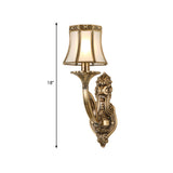 Bell Metal Wall Sconce Traditional 1-Bulb Brass Bathroom Wall Mounted Light Fixture Clearhalo 'Wall Lamps & Sconces' 'Wall Lights' Lighting' 273426