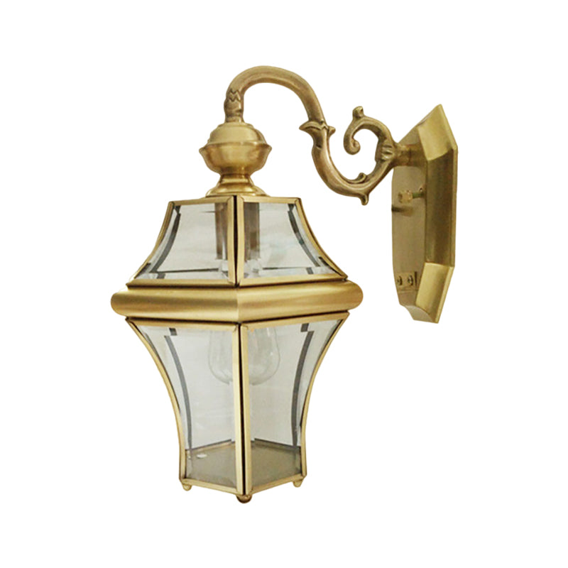 Birdcage Metal Wall Sconce Traditional 1 Bulb Brass Living Room Wall Lighting Fixture Clearhalo 'Wall Lamps & Sconces' 'Wall Lights' Lighting' 273712