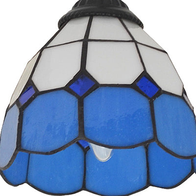 3/5 Lights Bowl Semi Flushmount Tiffany Vintage Stained Glass Semi Flush Light Fixture in Orange/Blue/Pink/Green for Bedroom Clearhalo 'Ceiling Lights' 'Close To Ceiling Lights' 'Close to ceiling' 'Glass shade' 'Glass' 'Semi-flushmount' 'Tiffany close to ceiling' 'Tiffany' Lighting' 27380