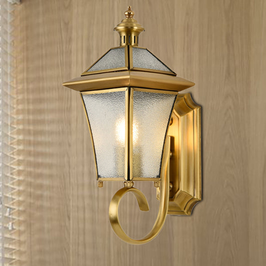 Birdcage Metal Wall Sconce Traditional 1 Bulb 14"/15" H Brass Foyer Wall Mounted Light Fixture Clearhalo 'Wall Lamps & Sconces' 'Wall Lights' Lighting' 274224