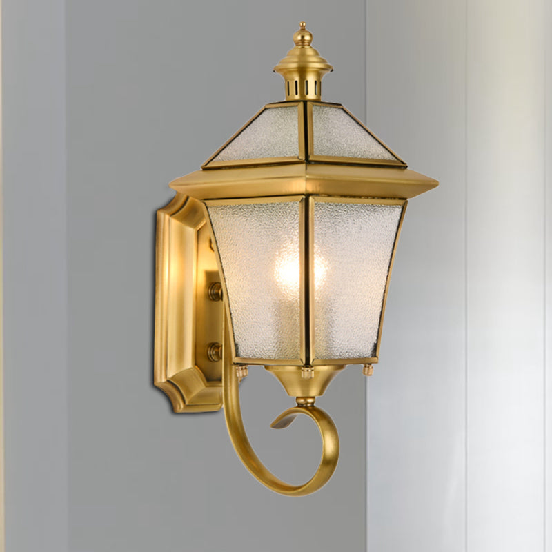 Birdcage Metal Wall Sconce Traditional 1 Bulb 14"/15" H Brass Foyer Wall Mounted Light Fixture Brass 15" Clearhalo 'Wall Lamps & Sconces' 'Wall Lights' Lighting' 274228