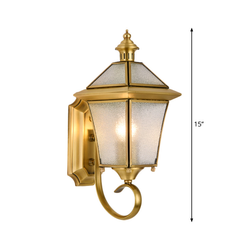 Birdcage Metal Wall Sconce Traditional 1 Bulb 14"/15" H Brass Foyer Wall Mounted Light Fixture Clearhalo 'Wall Lamps & Sconces' 'Wall Lights' Lighting' 274232