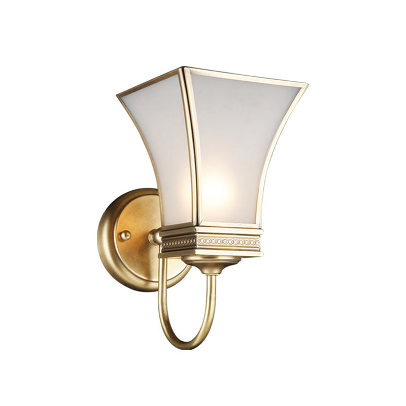 Bell Metal Wall Sconce Traditional 1/2 Bulbs Brass Living Room Wall Lighting Fixture Clearhalo 'Wall Lamps & Sconces' 'Wall Lights' Lighting' 274298