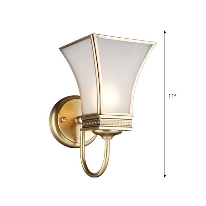 Bell Metal Wall Sconce Traditional 1/2 Bulbs Brass Living Room Wall Lighting Fixture Clearhalo 'Wall Lamps & Sconces' 'Wall Lights' Lighting' 274299