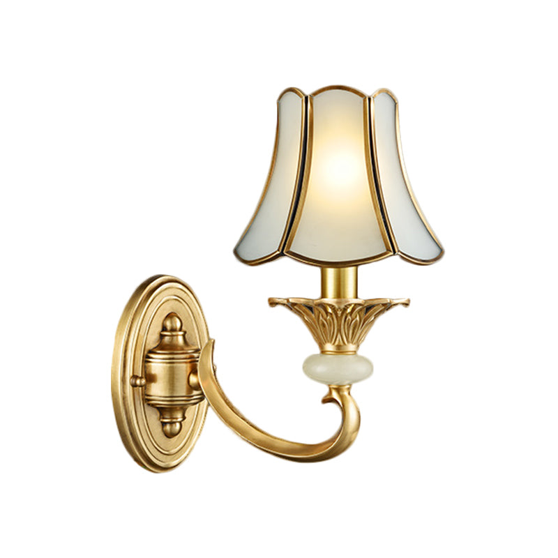 Metal Brass Sconce Light Fixture Flared 1/2 Heads Traditional Wall Mount Lamp for Living Room Clearhalo 'Wall Lamps & Sconces' 'Wall Lights' Lighting' 274320