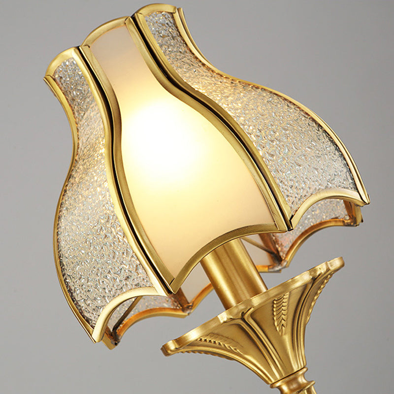 Metal Brass Wall Sconce Lighting Curving 1/2-Light Traditional Wall Light Fixture for Bedroom Clearhalo 'Wall Lamps & Sconces' 'Wall Lights' Lighting' 274505