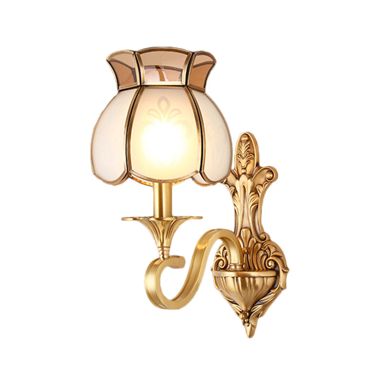 Metal Brass Sconce Light Birdcage 1/2-Head Traditionalism Wall Lighting Fixture for Living Room Clearhalo 'Wall Lamps & Sconces' 'Wall Lights' Lighting' 274766