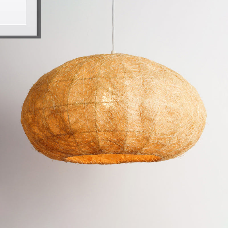 Asian 1 Bulb Ceiling Light Wood Lantern Pendant Light Fixture with Bamboo Shade Clearhalo 'Ceiling Lights' 'Modern Pendants' 'Modern' 'Pendant Lights' 'Pendants' Lighting' 274812