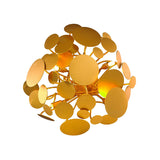 Circular Steel Wall Sconce Lighting Contemporary Style 4 Bulbs Living Room Wall Mount Light in Gold Clearhalo 'Wall Lamps & Sconces' 'Wall Lights' Lighting' 275431