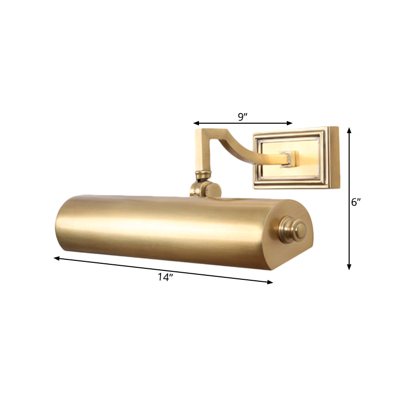 Metal Gold/Black Vanity Wall Light Linear 2 Bulbs Traditional Wall Lighting Fixture for Bathroom Clearhalo 'Vanity Lights' 'Wall Lights' Lighting' 275877