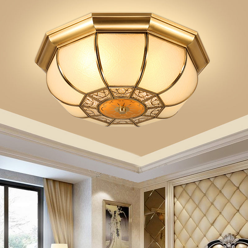 Oval Dining Room Flushmount Retro Metal 3/4/6 Heads Brass Ceiling Mount Light Fixture, 14"/18"/23.5" W Clearhalo 'Ceiling Lights' 'Close To Ceiling Lights' 'Close to ceiling' 'Flush mount' Lighting' 277301