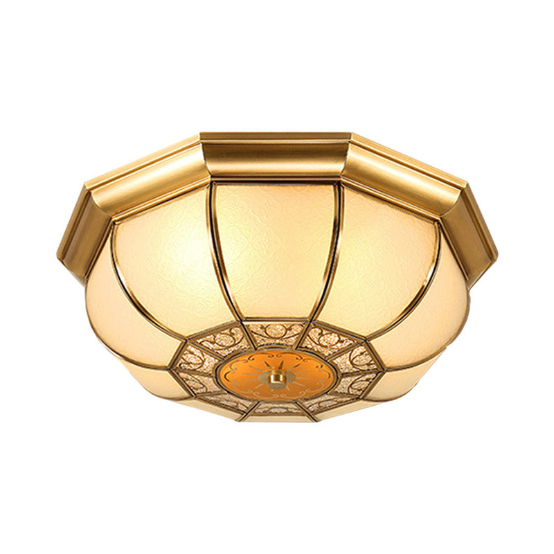 Oval Dining Room Flushmount Retro Metal 3/4/6 Heads Brass Ceiling Mount Light Fixture, 14"/18"/23.5" W Clearhalo 'Ceiling Lights' 'Close To Ceiling Lights' 'Close to ceiling' 'Flush mount' Lighting' 277303