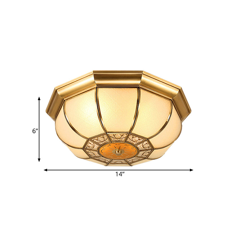 Oval Dining Room Flushmount Retro Metal 3/4/6 Heads Brass Ceiling Mount Light Fixture, 14"/18"/23.5" W Clearhalo 'Ceiling Lights' 'Close To Ceiling Lights' 'Close to ceiling' 'Flush mount' Lighting' 277304