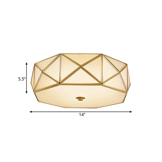 3/4/6 Lights Octagon Flush Mount Fixture Minimalist Brass Metal Ceiling Mounted Lamp for Bedroom, 14"/16.5"/20.5" W Clearhalo 'Ceiling Lights' 'Close To Ceiling Lights' 'Close to ceiling' 'Flush mount' Lighting' 277382