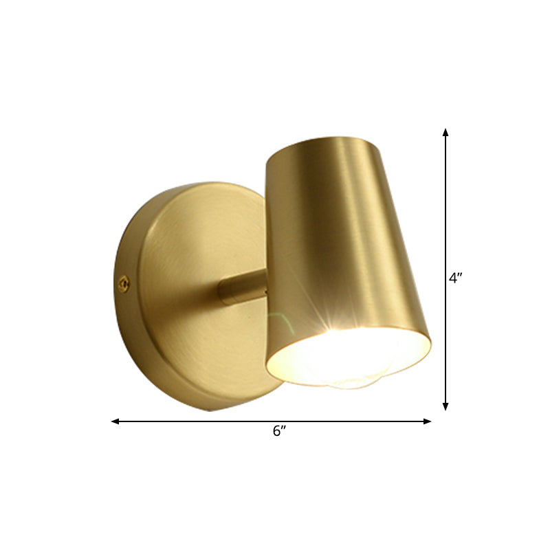 Brass 1/2/3-Light Vanity Sconce Traditional Metal Conical Wall Lighting Fixture for Bathroom Clearhalo 'Vanity Lights' 'Wall Lights' Lighting' 277409