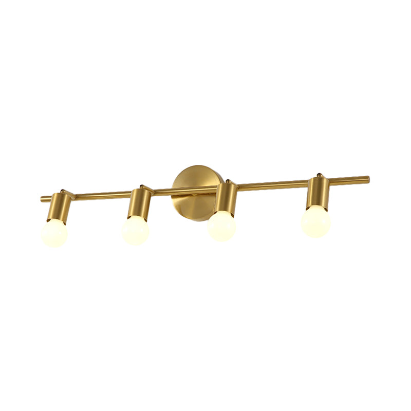 Metal Brass Wall Sconce Linear LED 2/3/4-Bulb Traditional Vanity Wall Light for Bathroom Clearhalo 'Vanity Lights' 'Wall Lights' Lighting' 277875