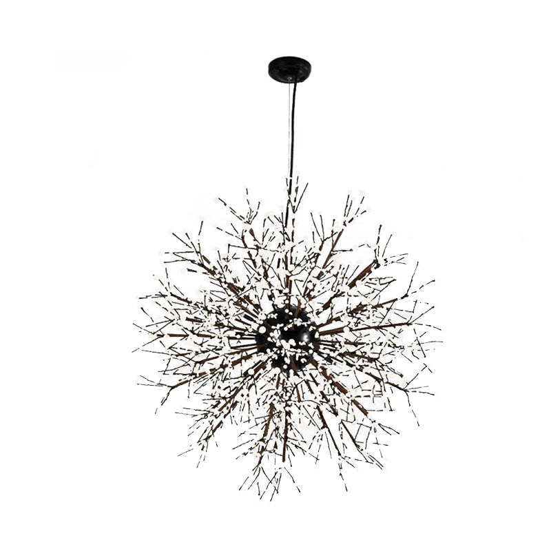 23.5"/31.5" Wide Starburst Chandelier Lighting Modernism Crystal Beaded 8/12 Lights White/Red and Green Suspension Light Clearhalo 'Ceiling Lights' 'Chandeliers' 'Modern Chandeliers' 'Modern' Lighting' 278397