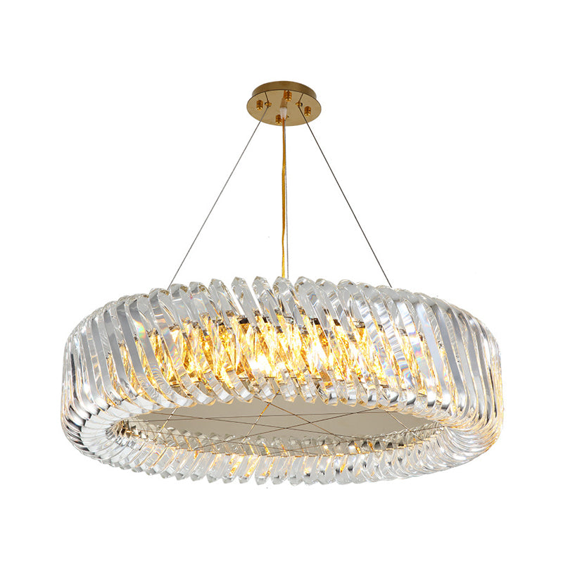 Clear Crystal Round Chandelier Light Fixture 4/9 Lights Down Lighting for Living Room Clearhalo 'Ceiling Lights' 'Chandeliers' Lighting' options 278438