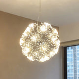 Crystal Sputnik Chandelier Pendant Light Simple 24/32 Lights Ceiling Lamp in Silver Clearhalo 'Ceiling Lights' 'Chandeliers' Lighting' options 278465