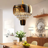 Modern Tapered Teardrop Crystal Ceiling Light 9 Heads Chandelier Light Fixture in Gold Clearhalo 'Ceiling Lights' 'Chandeliers' Lighting' options 279663