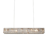 Linear K9 Crystal Pendant Chandelier Minimalist 10 Lights Kitchen Island Light Fixture in Gold Clearhalo 'Ceiling Lights' 'Island Lights' Lighting' 280364