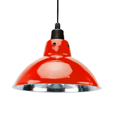 13"/16.5" Width Dome Dining Table Ceiling Pendant Industrial Stainless Steel 1 Head Black/Gray Hanging Pendant Lighting Red Clearhalo 'Art Deco Pendants' 'Black' 'Cast Iron' 'Ceiling Lights' 'Ceramic' 'Crystal' 'Industrial Pendants' 'Industrial' 'Metal' 'Middle Century Pendants' 'Pendant Lights' 'Pendants' 'Rustic Pendants' 'Tiffany' Lighting' 2804